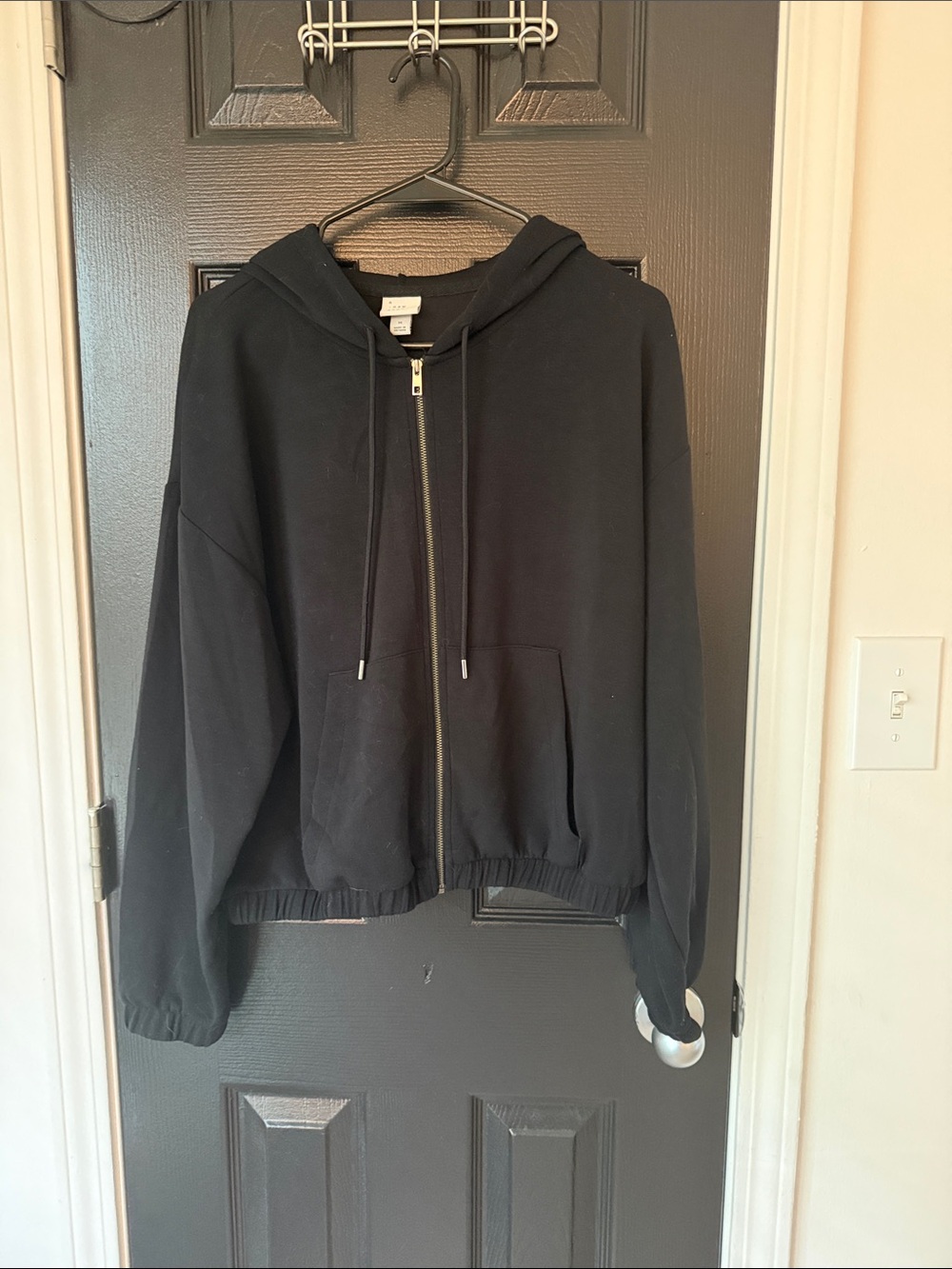 a new day Black Full-Zip Hoodie with Hood